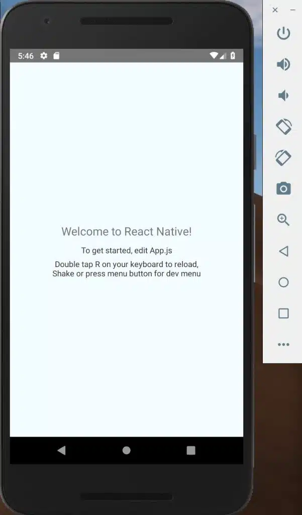 emulator react app