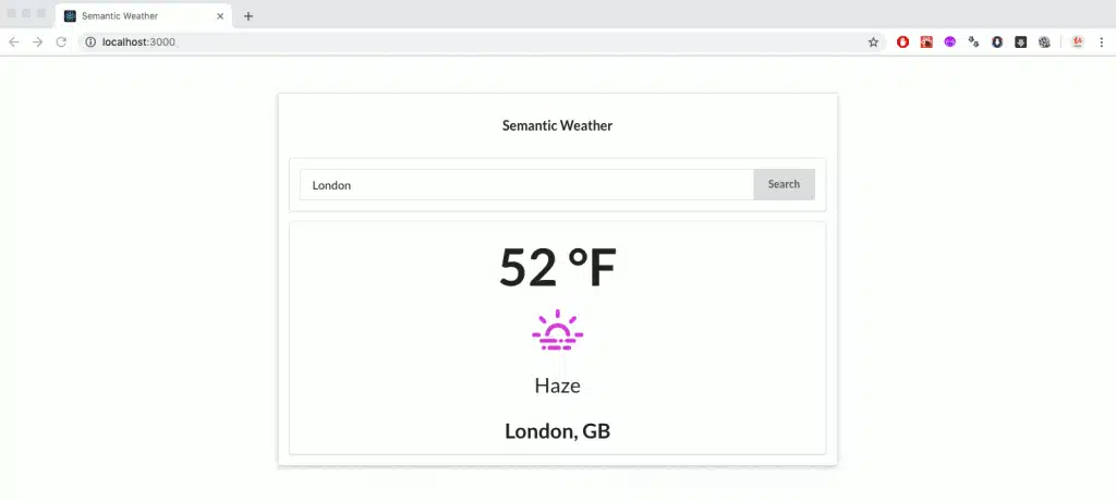 Semantic weather local overview