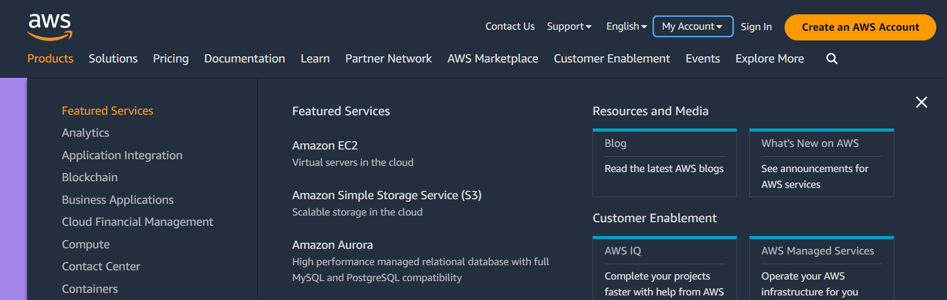 Finding S3 Service in AWS Account
