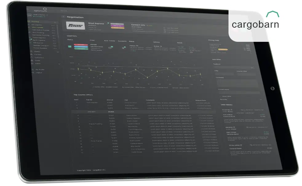 Tablet view of custom software development - USD