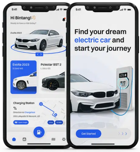 Custom Logistics and Transportation Software Development Services shown on two mobile devices