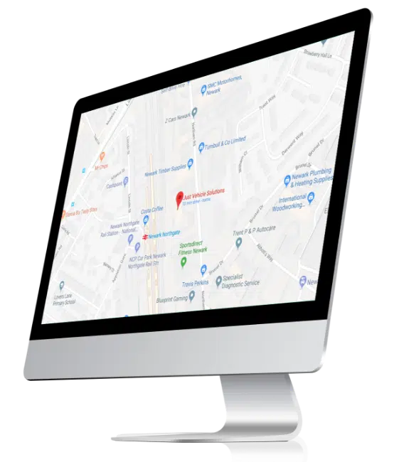 Desktop computer displaying custom software development for transportation industry - USD