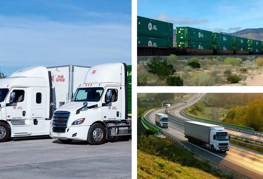 Hub Group trucks - logistics software development - Unique Software Development