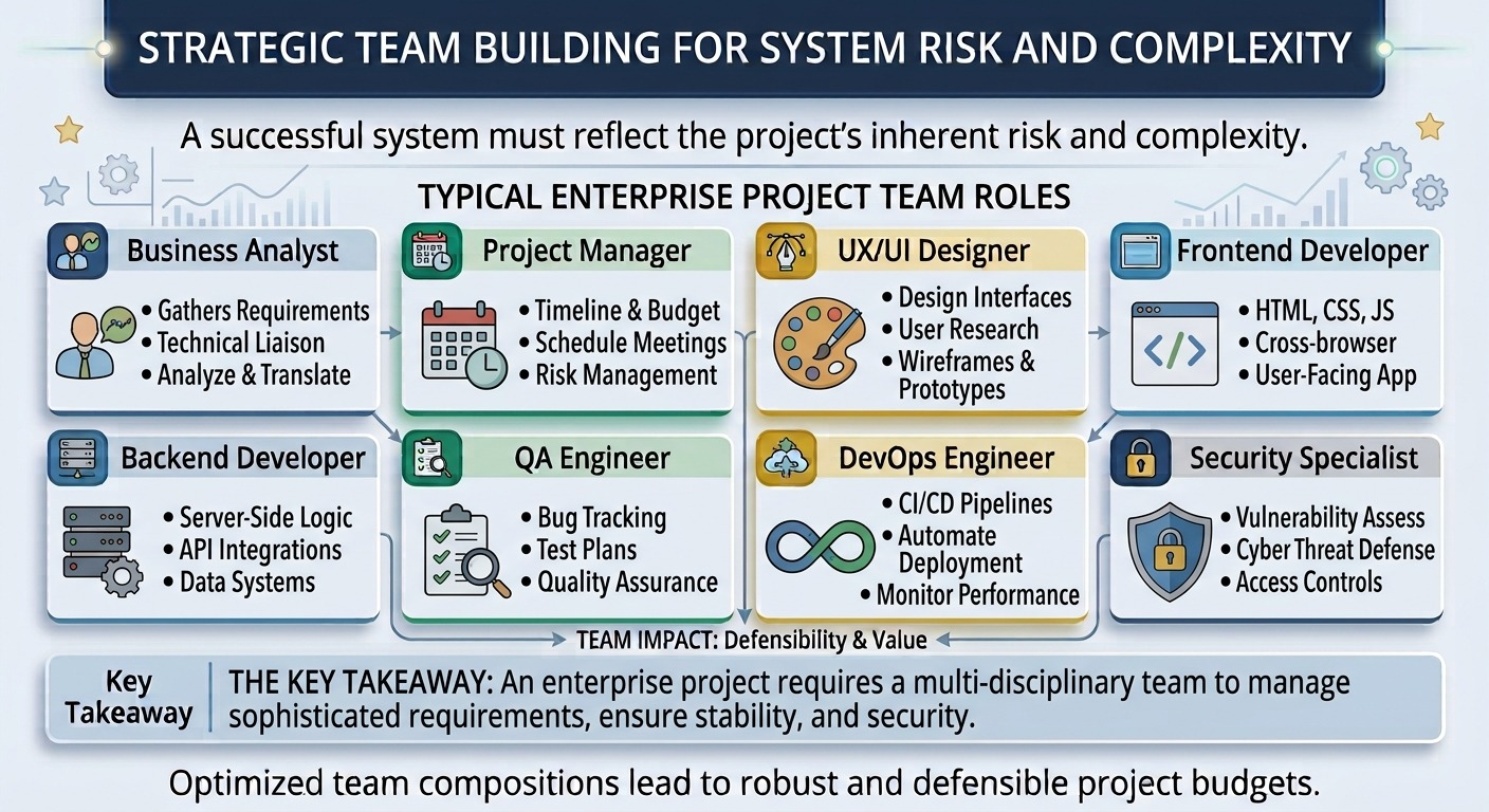 Custom CRM Software Development in 2026: Features, Costs & Guide 3 Strategic team building for system risk and complexity