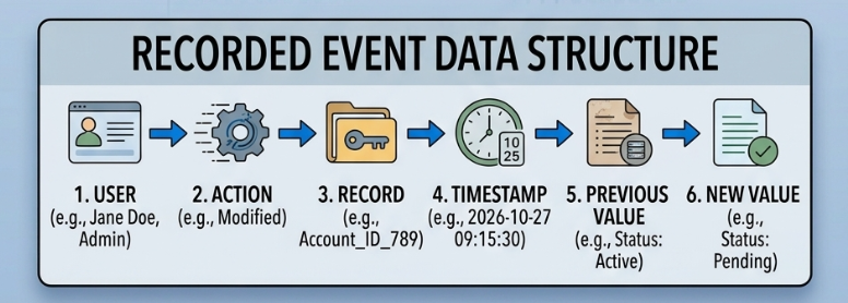 Custom CRM Software Development in 2026: Features, Costs & Guide 4 Recorded event data structure process